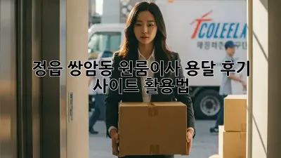 정읍 쌍암동 원룸이사? 용달 후기 사이트 활용법!