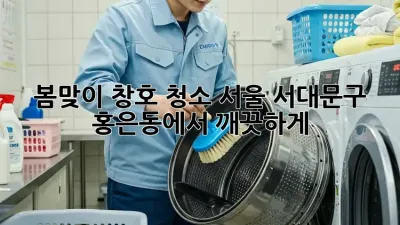 봄맞이 창호 청소, 서울 서대문구 홍은동에서 깨끗하게!